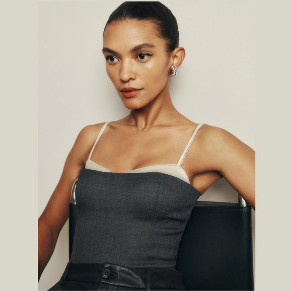 Reformation Melanie top | Charcoal 🎉 Thanksgiving sale 🎀 ✂🏷️ - Picture 2 of 11